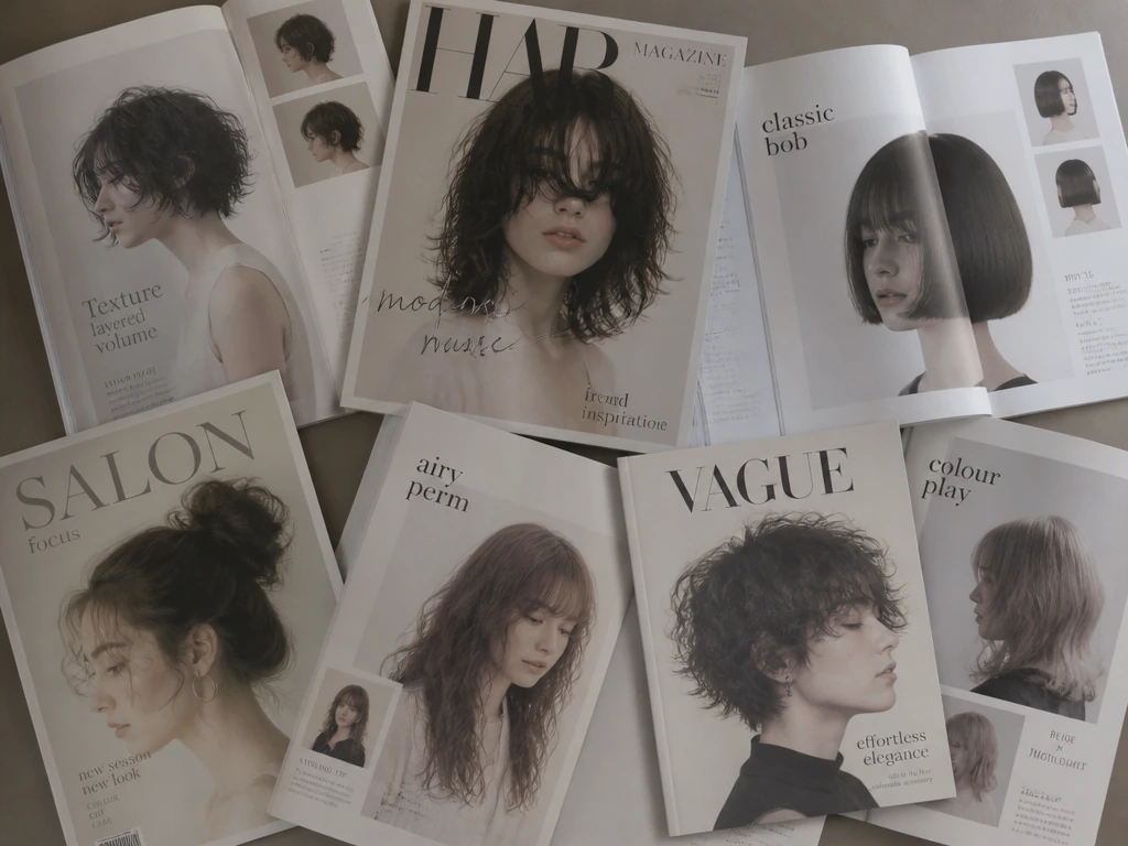 Salon-Marketingvisuals aus KI-Frisurendesigns