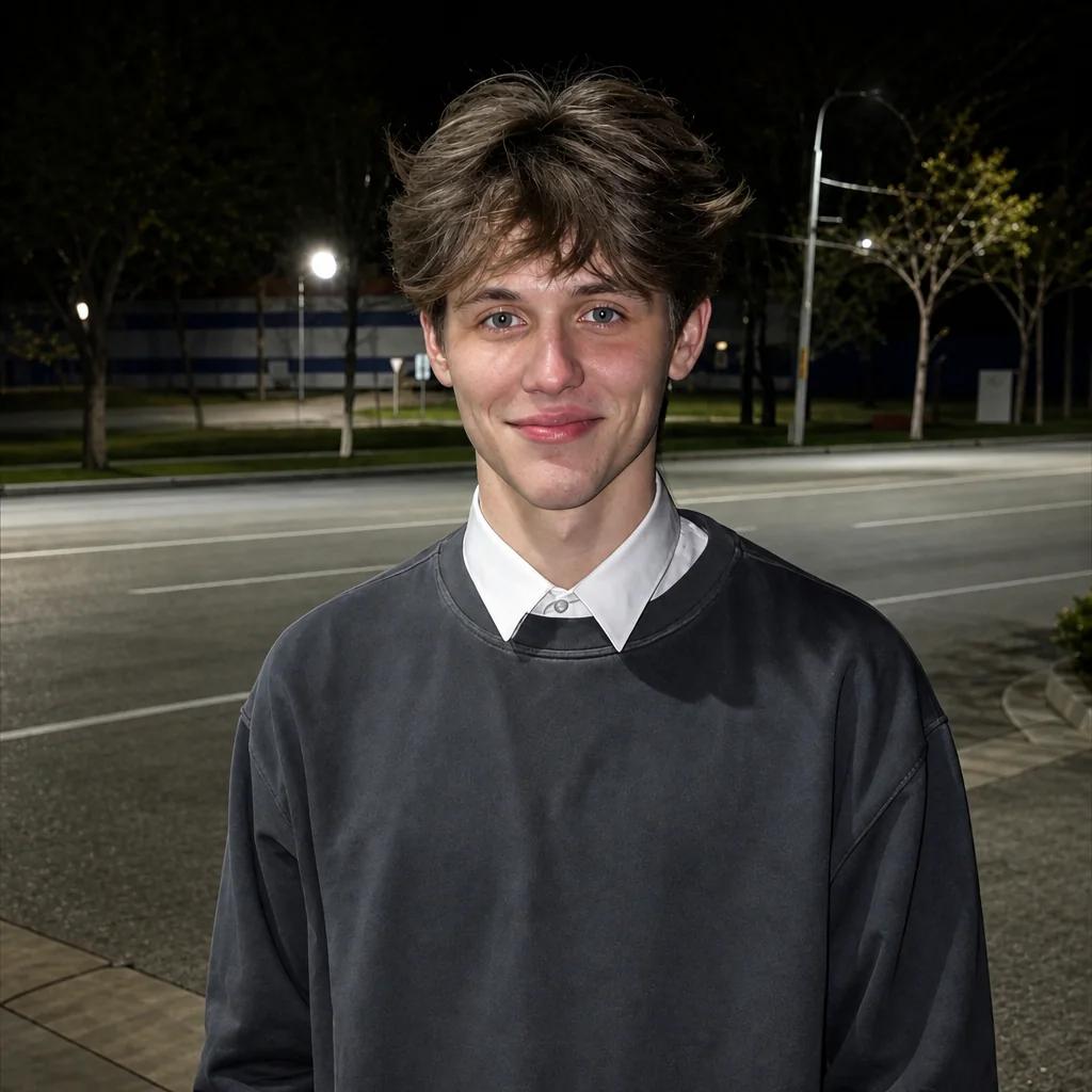 Lockeres Outdoor-Porträt, bevor KI es in einen professionellen Headshot verwandelt
