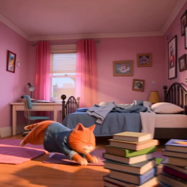 Orange cat animation preview created from a single reference image.